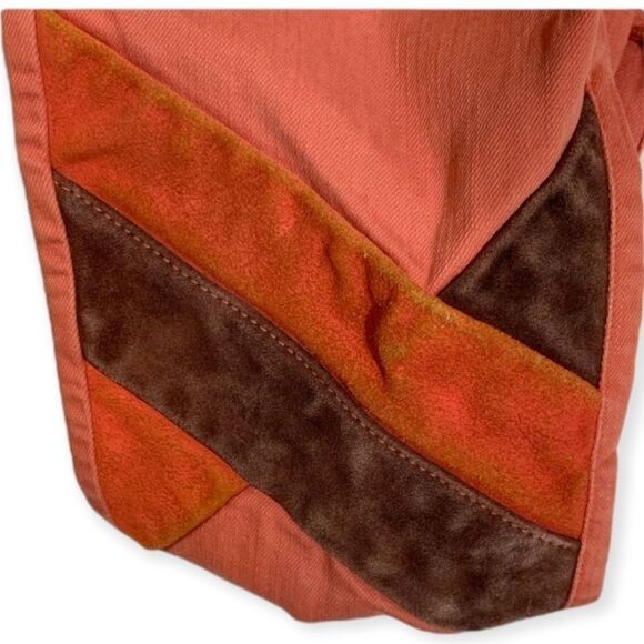 SCOTCH & SODA MAISON SCOTCH Coral/Mauve Suede Knee Patch Straight Leg Jeans‎ 25R - Picture 6 of 10